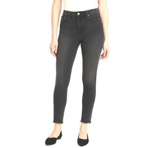 We The Free Jeans Size 26‎ Black Skinny Frayed Hem Black Wash Minimalist Modern